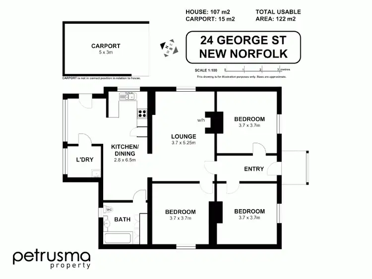 Floorplan of Homely house listing, 24 George Street, New Norfolk TAS 7140