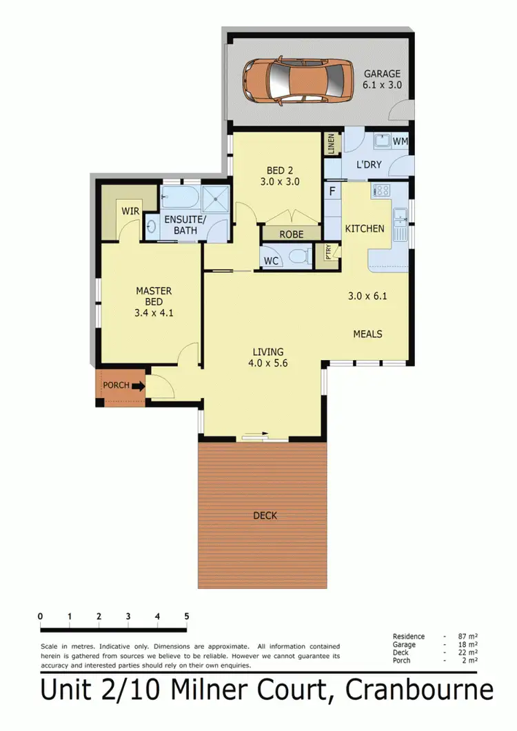 Floorplan of Homely unit listing, 2/10 MILNER COURT, Cranbourne VIC 3977