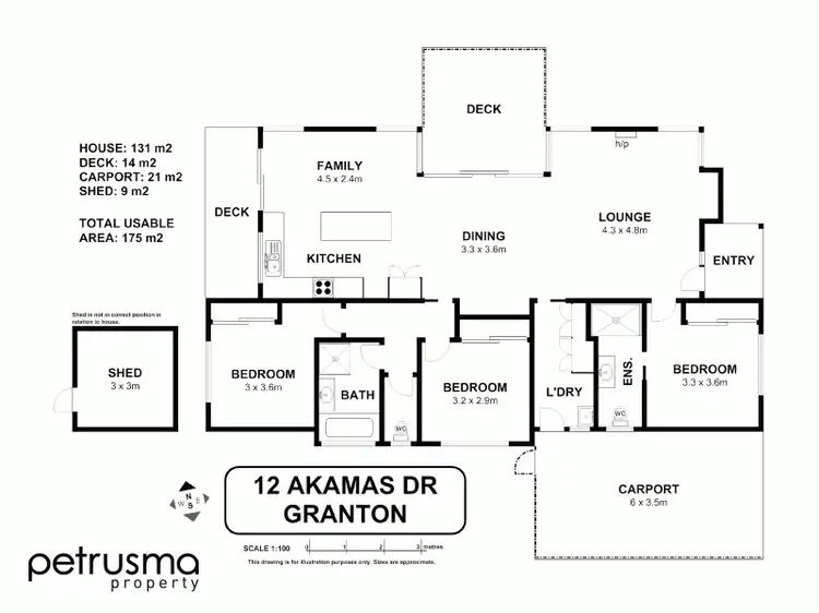 Floorplan of Homely house listing, 12 Akamas Drive, Granton TAS 7030