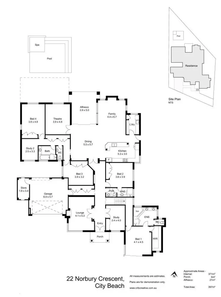 Floorplan of Homely house listing, 22 Norbury Crescent, City Beach WA 6015