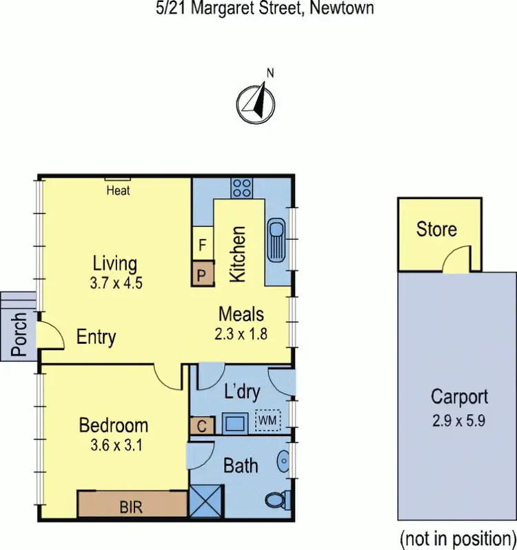 Floorplan of Homely unit listing, 5/21 Margaret Street, Newtown VIC 3220