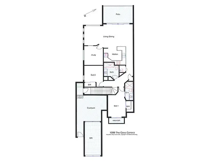 Floorplan of Homely villa listing, 1099/1 The Cove Crescent, Carrara QLD 4211