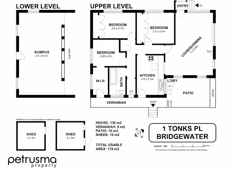 Floorplan of Homely house listing, 1 Tonks Place, Bridgewater TAS 7030