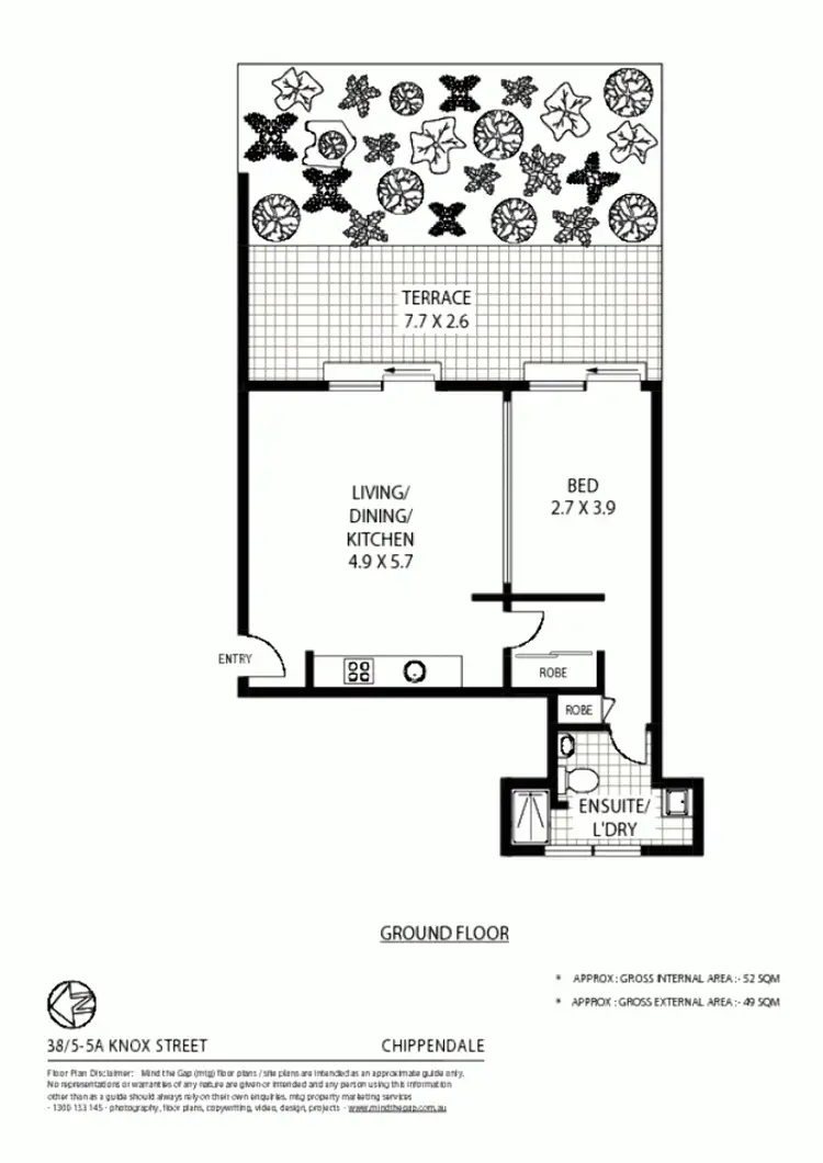 Floorplan of Homely apartment listing, 38/5-5A Knox St, Chippendale NSW 2008