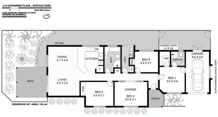 Floorplan of Homely unit listing, 1/15 Oceanside Place, Suffolk Park NSW 2481