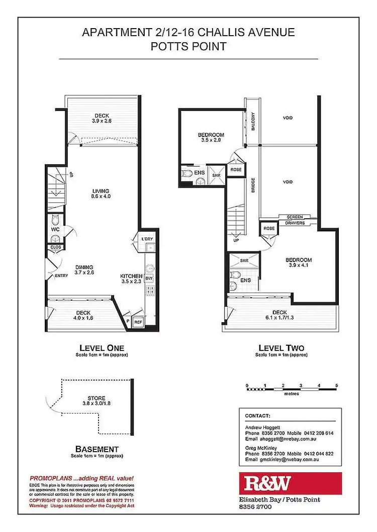 Floorplan of Homely apartment listing, 2/12-16 Challis Avenue, Potts Point NSW 2011