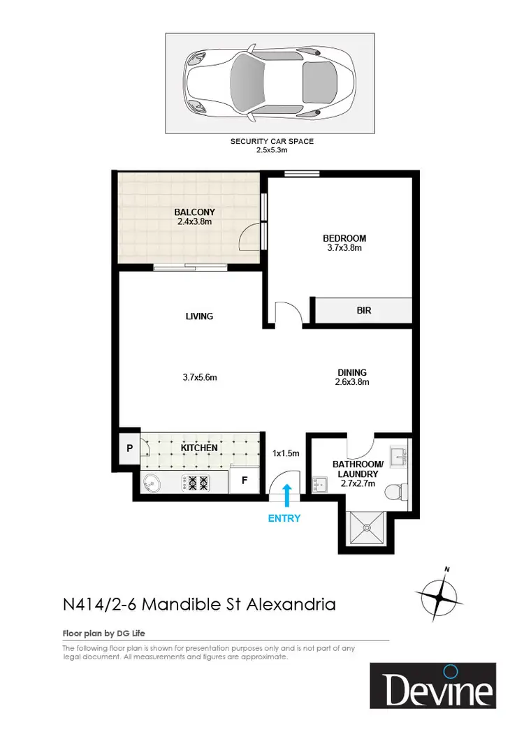Floorplan of Homely apartment listing, 414/4 Mandible Street, Alexandria NSW 2015