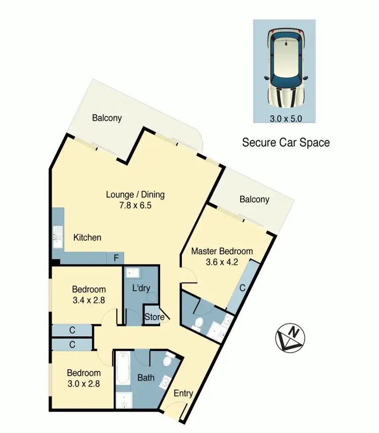 Floorplan of Homely unit listing, 8/529 New Canterbury Road, Dulwich Hill NSW 2203