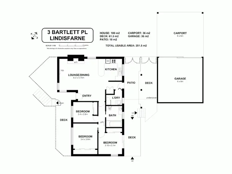 Floorplan of Homely house listing, 3 Bartlett Place, Lindisfarne TAS 7015