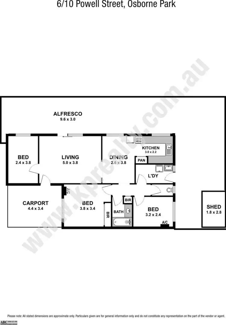 Floorplan of Homely villa listing, 6/10 Powell Street, Osborne Park WA 6017