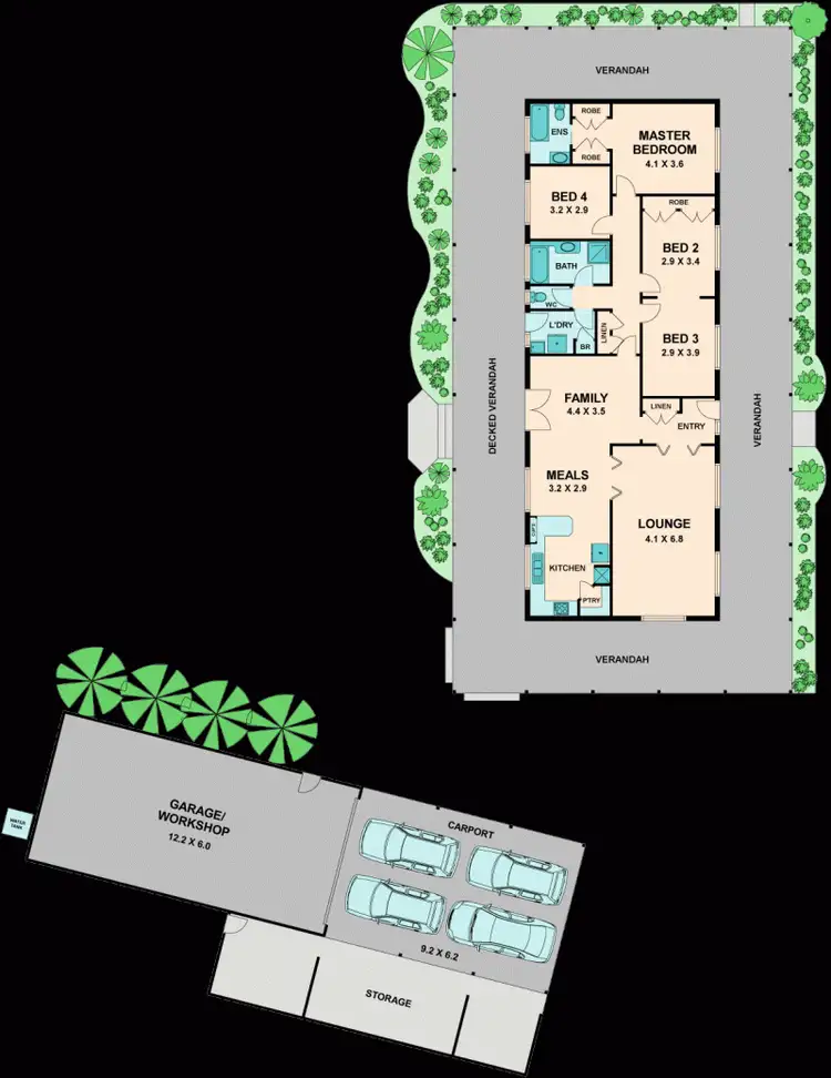 Floorplan of Homely house listing, 4 KELLYS LANE, Kilmore VIC 3764