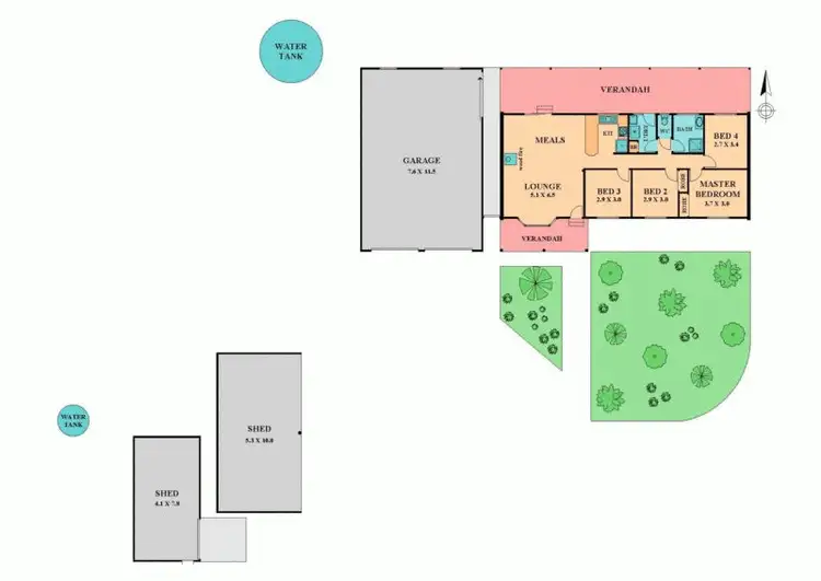 Floorplan of Homely house listing, 15 SHIRALEE ROAD, CLONBINANE, Wandong VIC 3758