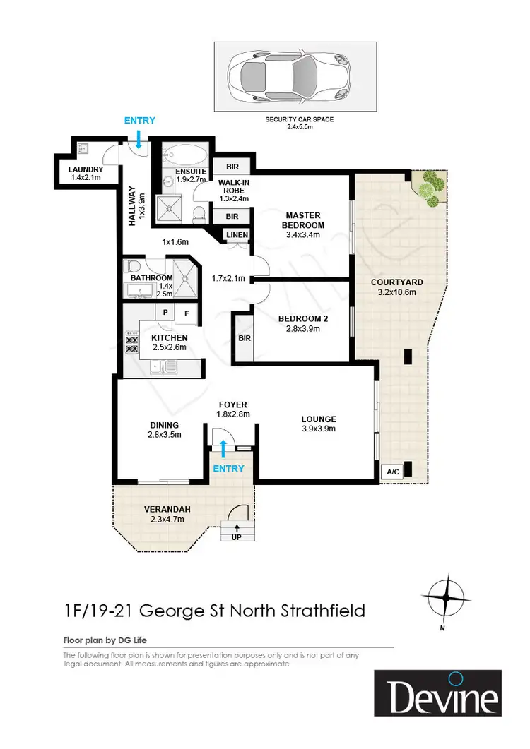 Floorplan of Homely apartment listing, 1F/19-21 George Street, North Strathfield NSW 2137