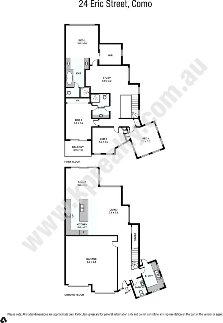 Floorplan of Homely townhouse listing, 24 Eric Street, Como WA 6152