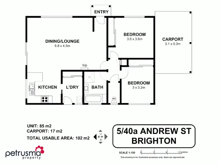 Floorplan of Homely villa listing, 5/40A Andrew Street, Brighton TAS 7030