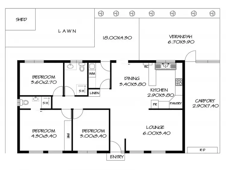 Floorplan of Homely house listing, 358a Sturt Road, Clovelly Park SA 5042