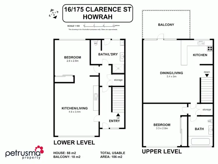 Floorplan of Homely house listing, 16/175 Clarence Street, Howrah TAS 7018
