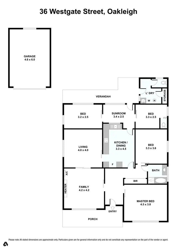 Floorplan of Homely house listing, 36 Westgate Street, Oakleigh VIC 3166