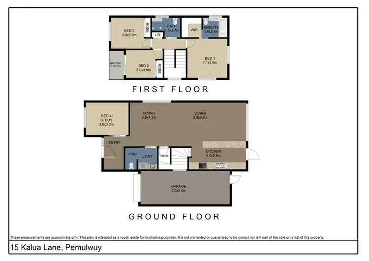 Floorplan of Homely house listing, 15 Kalua Lane, Pemulwuy NSW 2145