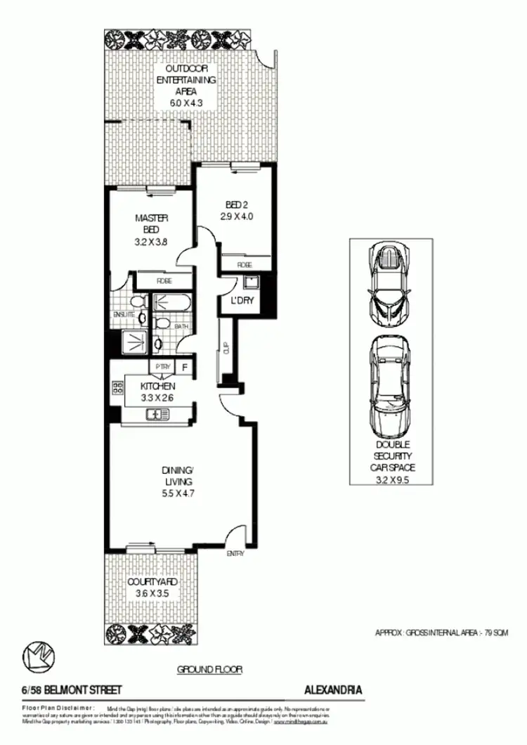 Floorplan of Homely apartment listing, 6/58 Belmont Street, Alexandria NSW 2015