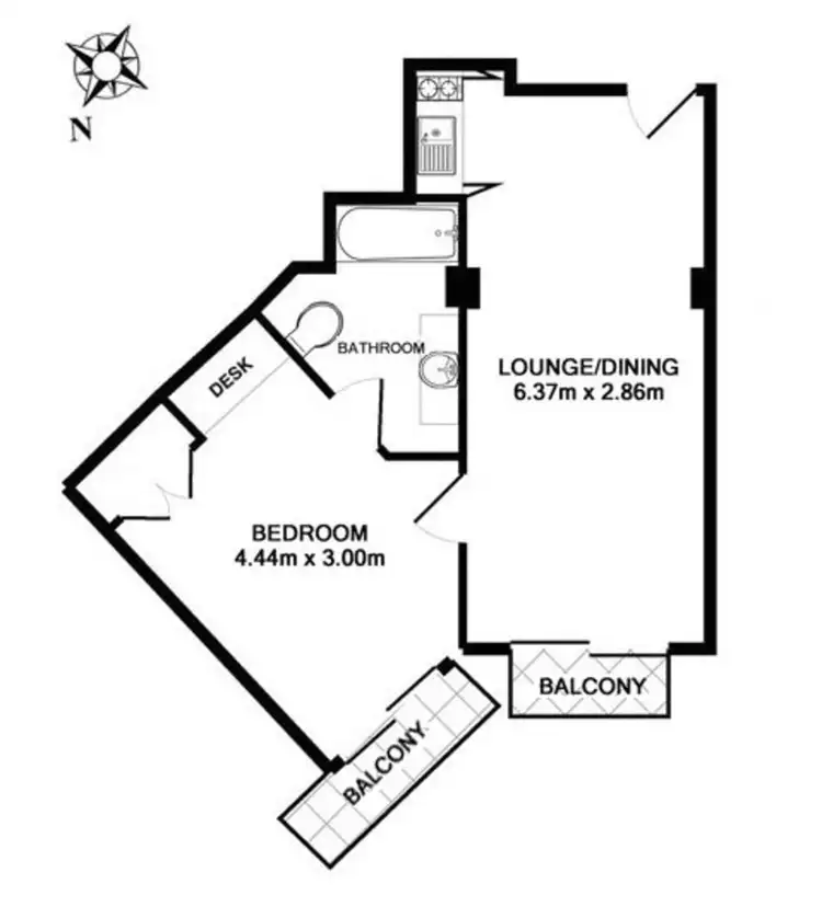Floorplan of Homely apartment listing, 312/33 Bayswater Road, Potts Point NSW 2011