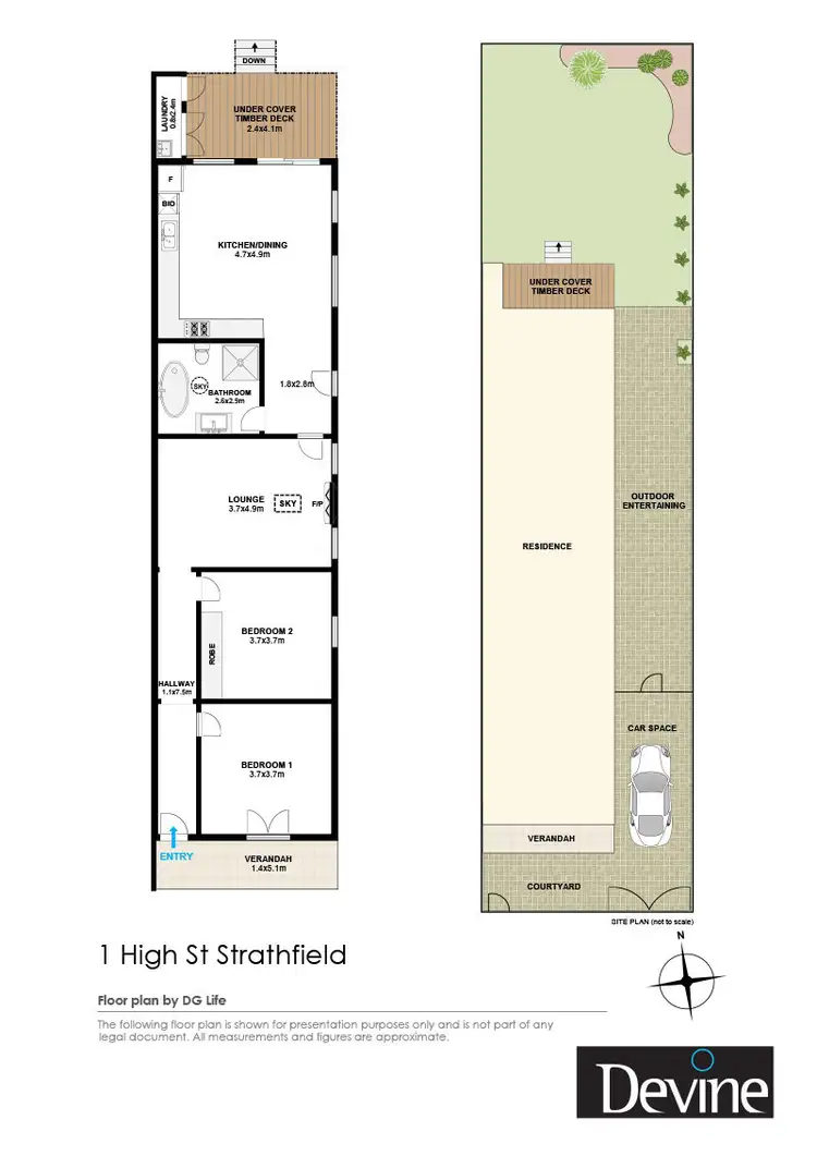 Floorplan of Homely semi-detached listing, 1 High Street, Strathfield NSW 2135