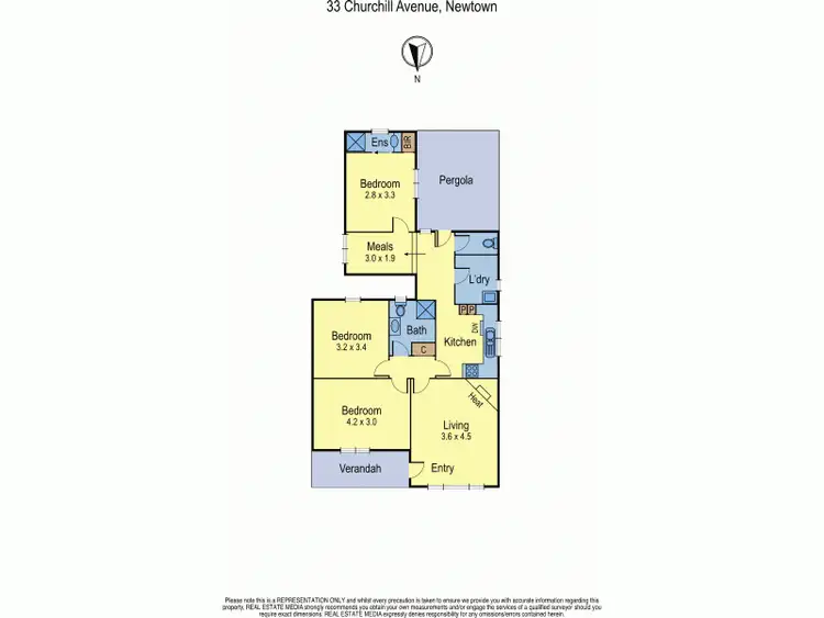Floorplan of Homely house listing, 33 Churchill Ave, Newtown VIC 3220