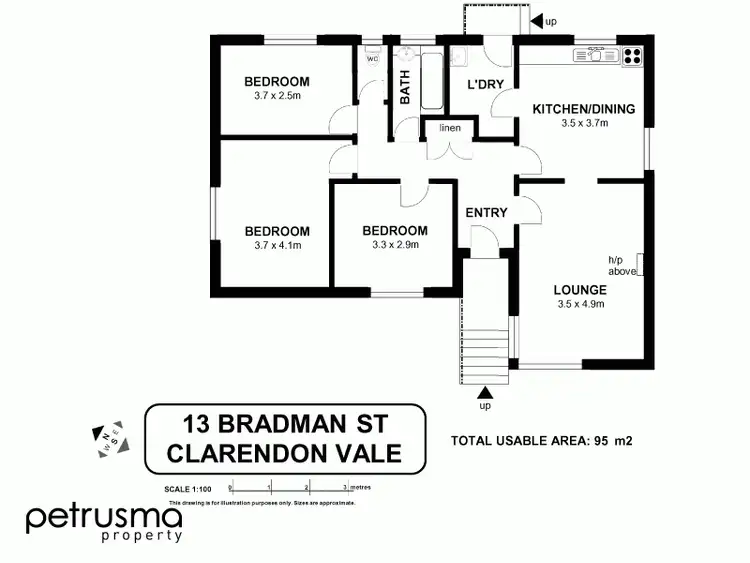 Floorplan of Homely house listing, 13 Bradman Street, Clarendon Vale TAS 7019