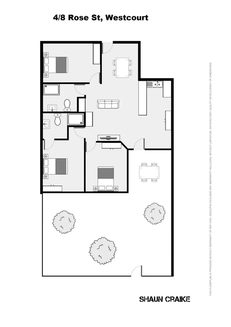 Floorplan of Homely unit listing, 4/8 Rose St, Westcourt QLD 4870