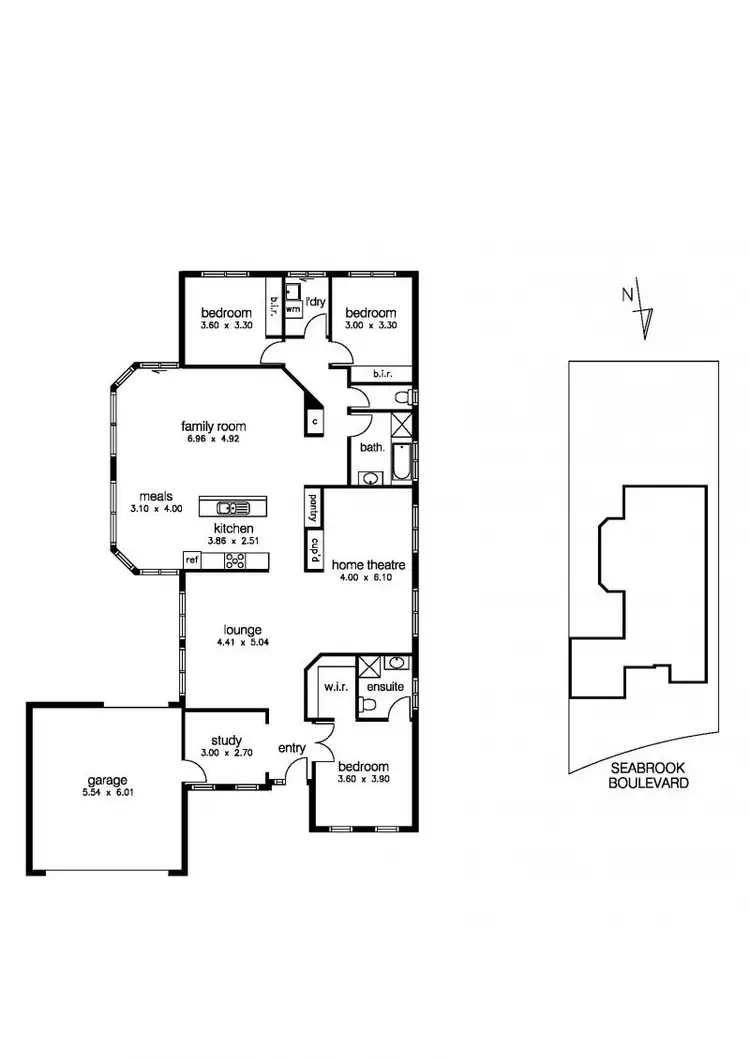 Floorplan of Homely house listing, 129 Seabrook Blvd, Seabrook VIC 3028