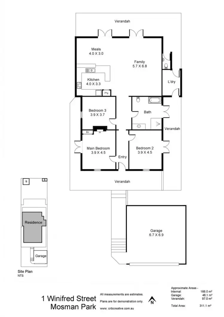 Floorplan of Homely house listing, 1 Winifred Street, Mosman Park WA 6012