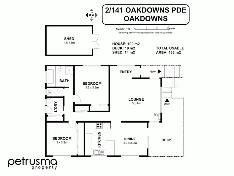 Floorplan of Homely unit listing, 2/141 Oakdowns Parade, Oakdowns TAS 7019