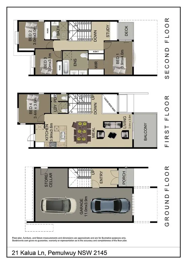 Floorplan of Homely house listing, 21 Kalua Lane, Pemulwuy NSW 2145