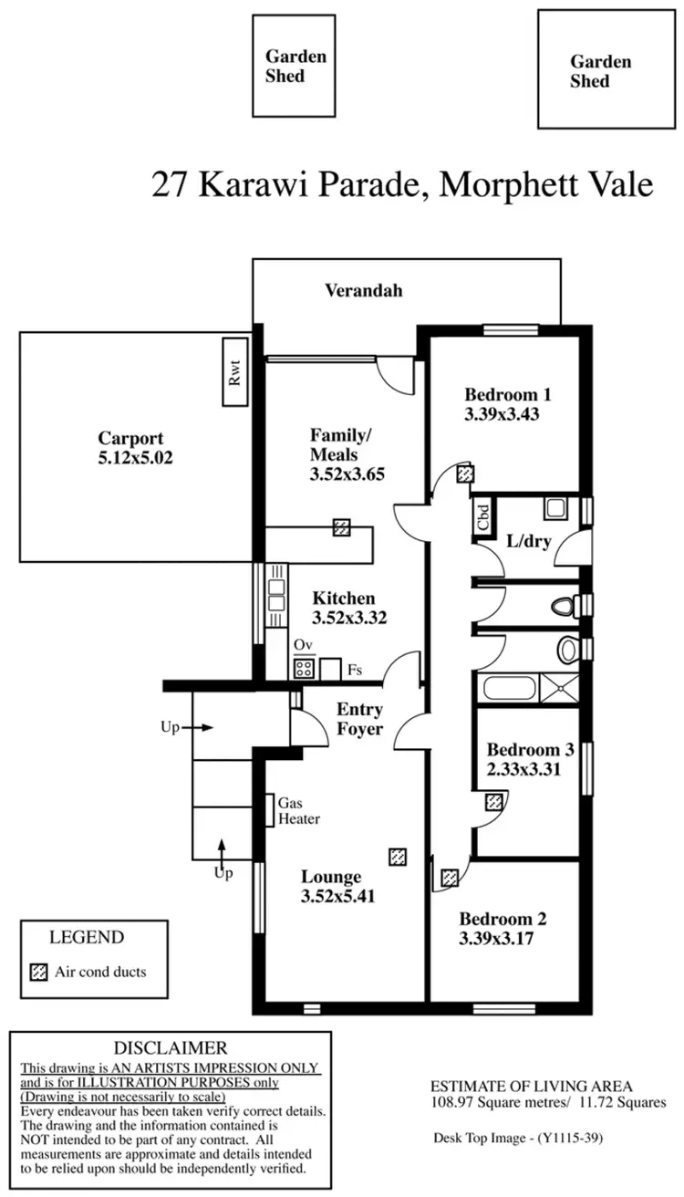 Floorplan of Homely house listing, 27 Karawi parade, Morphett Vale SA 5162