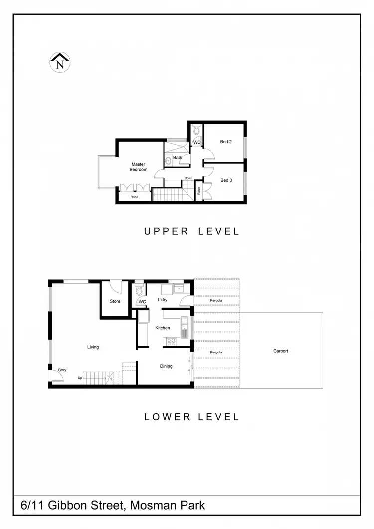 Floorplan of Homely townhouse listing, 6/11 Gibbon Street, Mosman Park WA 6012