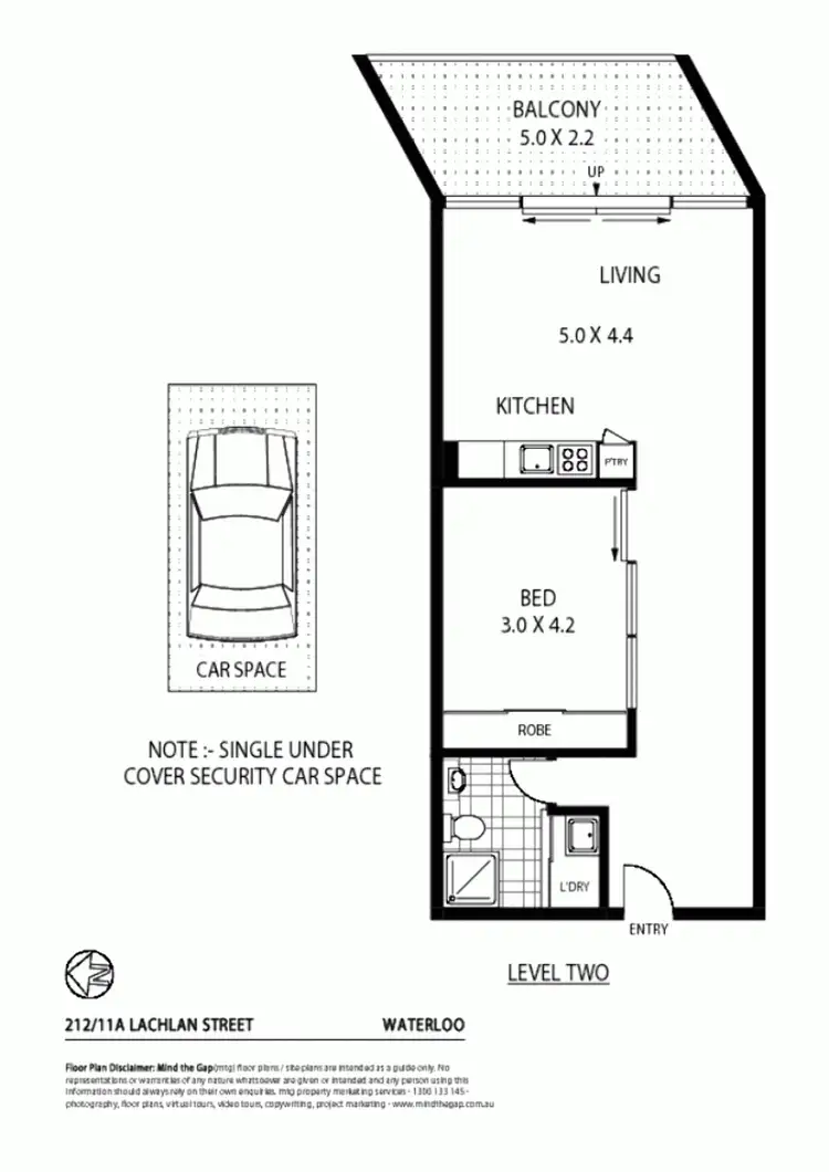 Floorplan of Homely apartment listing, 212/11A lachlan, Waterloo NSW 2017