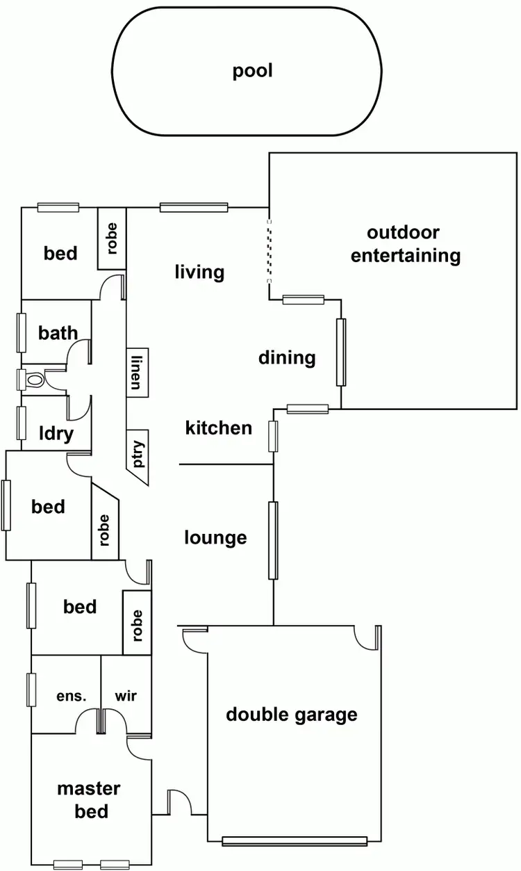 Floorplan of Homely house listing, 45 Mardon Drive, Horsham VIC 3400