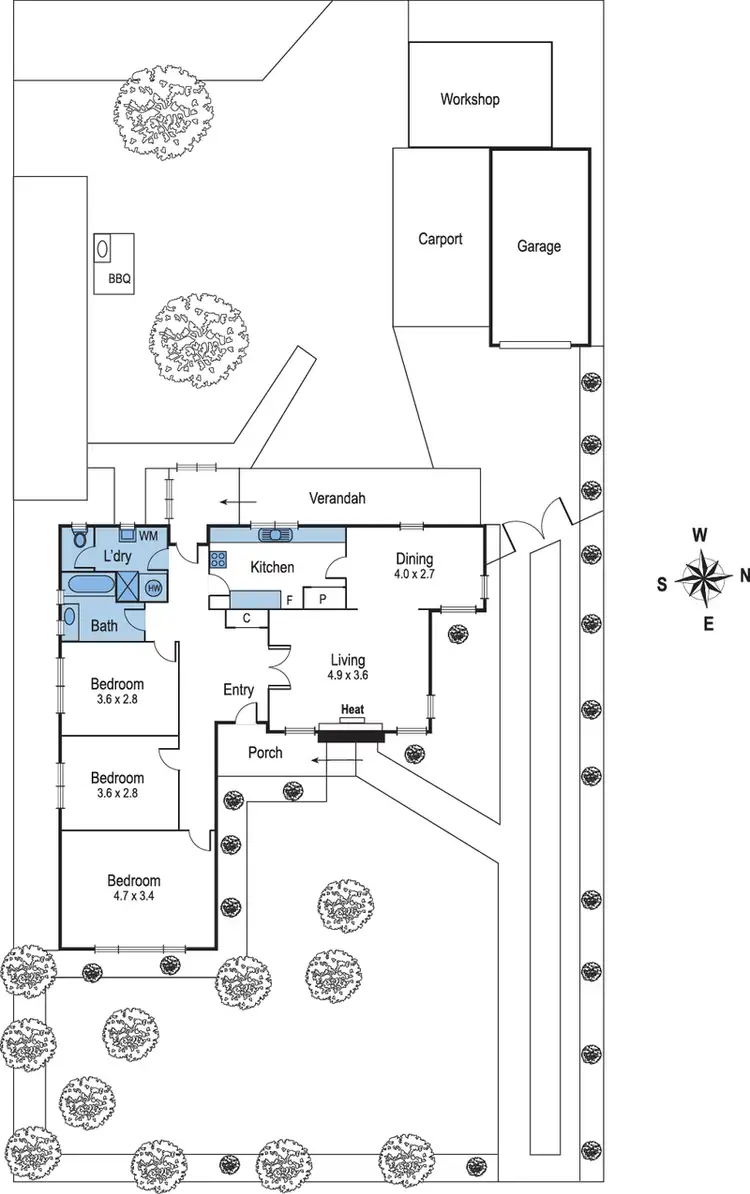 Floorplan of Homely house listing, 53 Stinton Avenue, Newtown VIC 3220