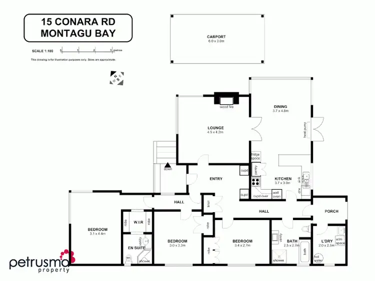 Floorplan of Homely house listing, 15 Conara Road, Montagu Bay TAS 7018