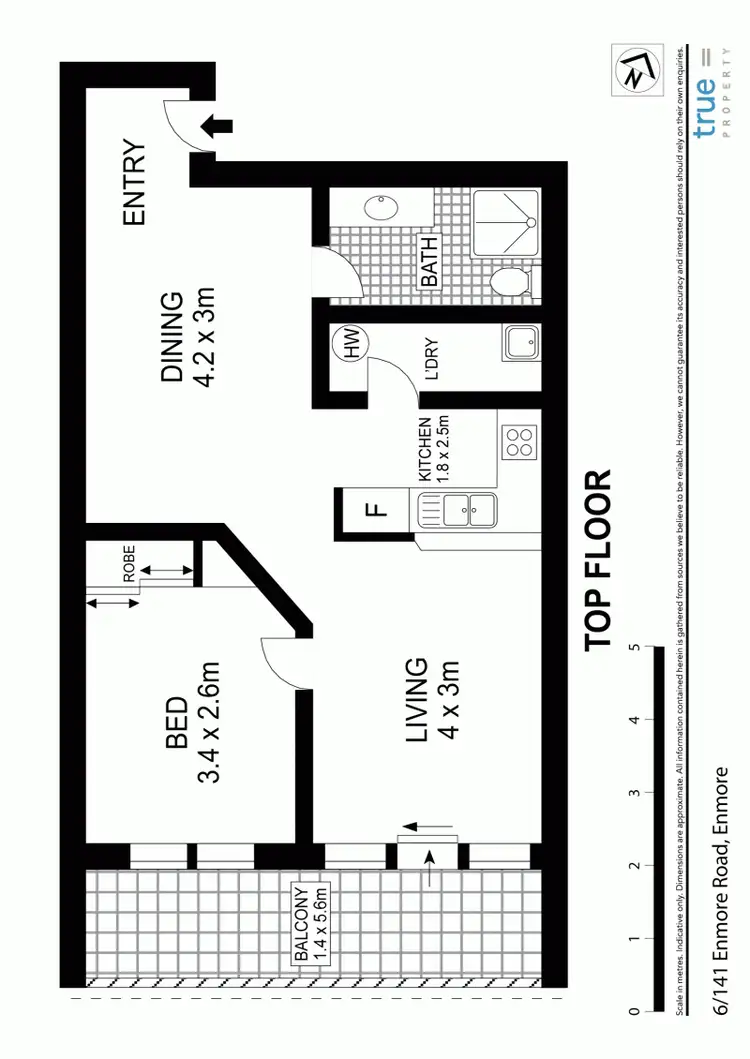 Floorplan of Homely apartment listing, 6/141-145 Enmore Road, Enmore NSW 2042