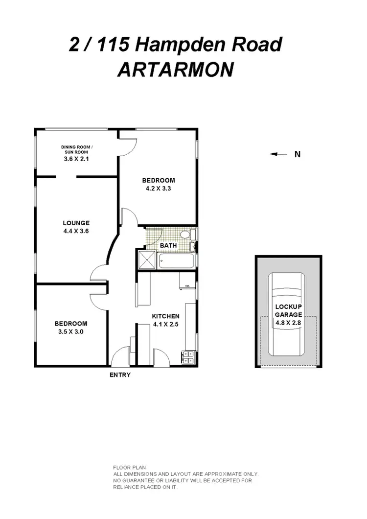 Floorplan of Homely apartment listing, 2/115 Hampden Road, Artarmon NSW 2064