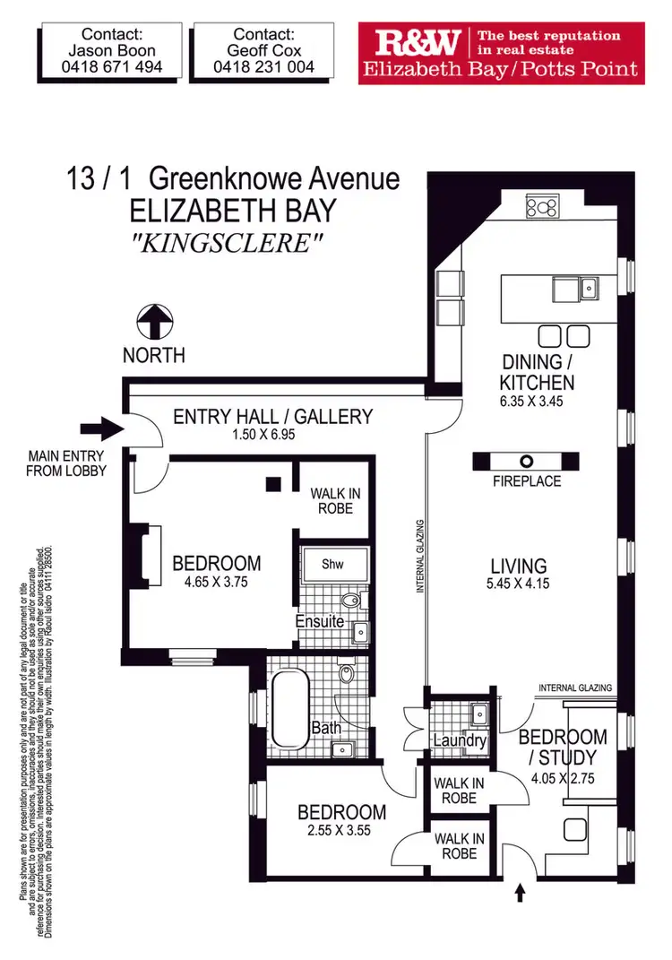 Floorplan of Homely apartment listing, 13/1 Greenknowe Avenue, Elizabeth Bay NSW 2011