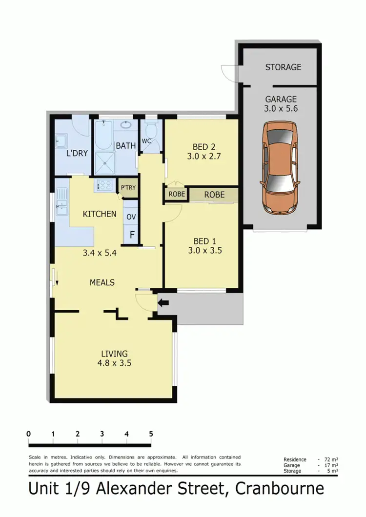 Floorplan of Homely unit listing, 1/9 ALEXANDER STREET, Cranbourne VIC 3977