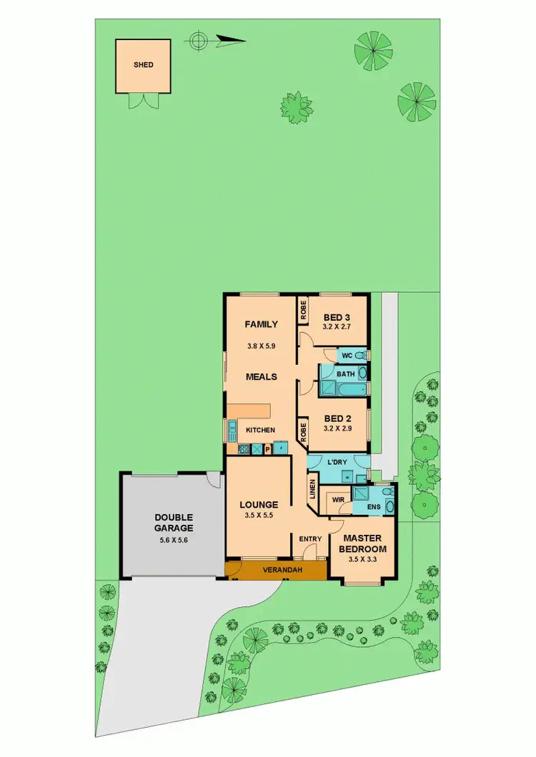 Floorplan of Homely house listing, 8 PONTISFORD COURT, Kilmore VIC 3764