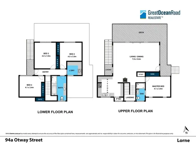 Floorplan of Homely house listing, 94A Otway Street, Lorne VIC 3232