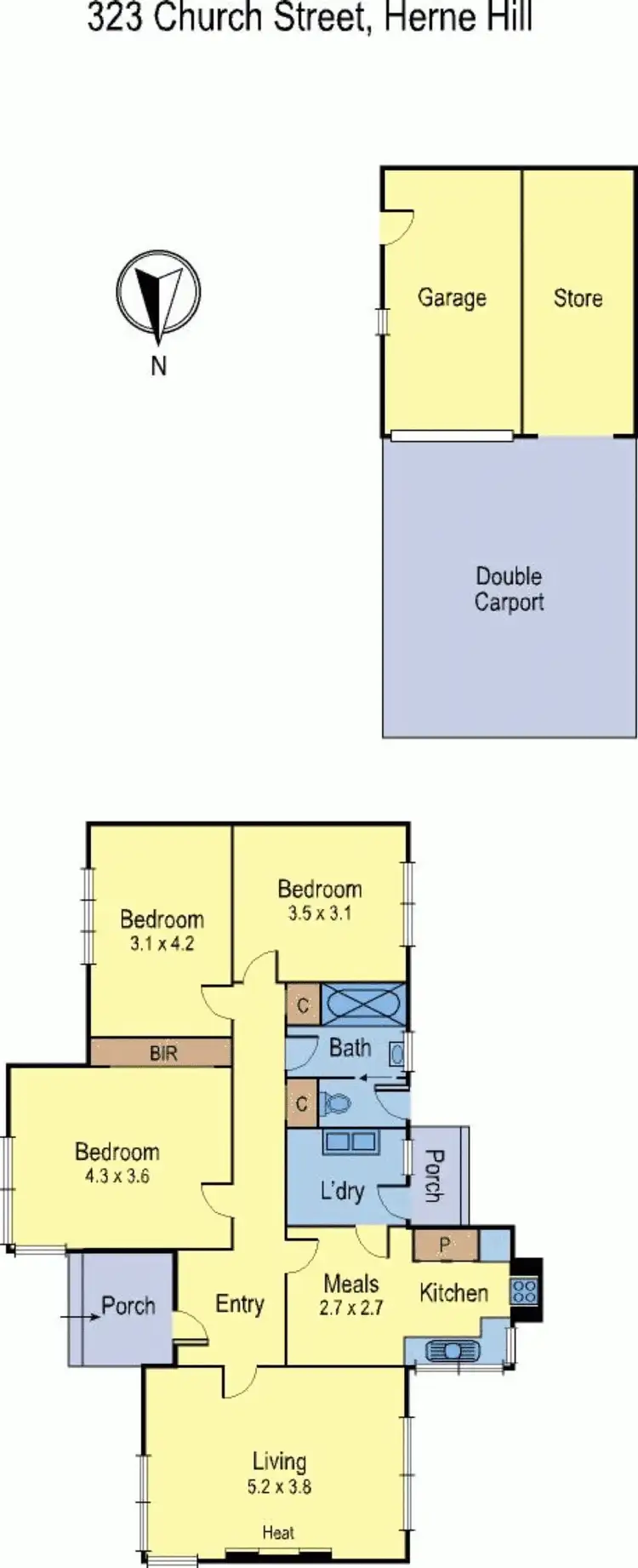 Floorplan of Homely house listing, 323 Church St, Herne Hill VIC 3218