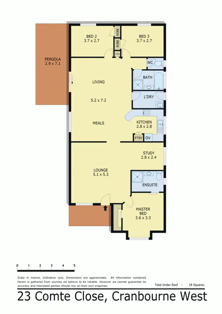 Floorplan of Homely house listing, 23 COMTE CLOSE, Cranbourne West VIC 3977