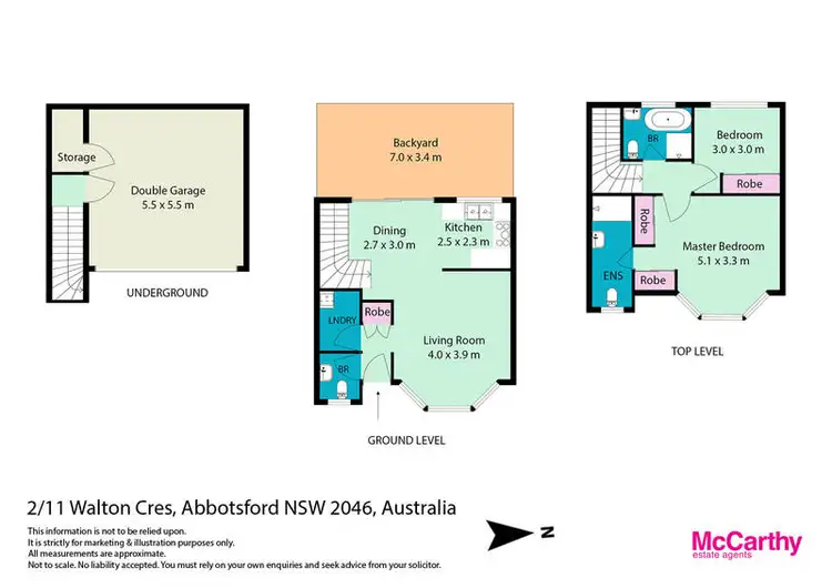 Floorplan of Homely townhouse listing, 2/11 Walton Cres, Abbotsford NSW 2046