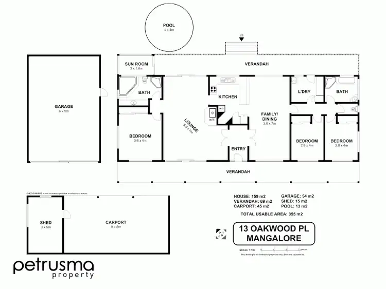 Floorplan of Homely house listing, 13 Oakwood Place, Mangalore TAS 7030