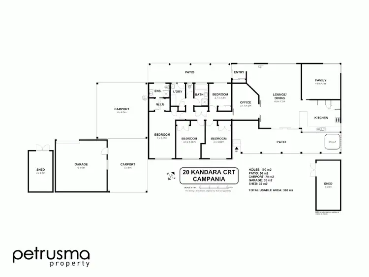 Floorplan of Homely house listing, 20 Kandara Court, Campania TAS 7026